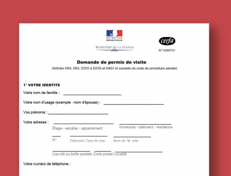 une lettre pour demande un permi de visite